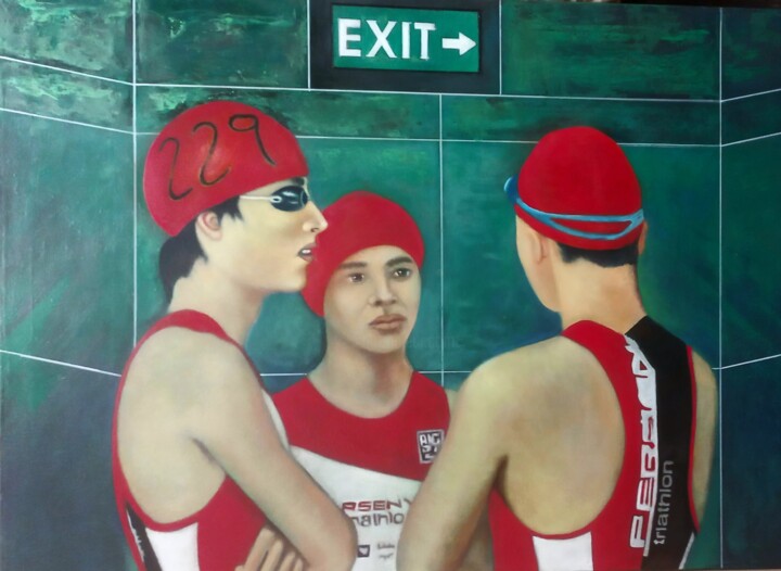 Pintura intitulada "Pretattica" por Giuseppe Jobin Tanzi, Obras de arte originais, Óleo Montado em Armação em madeira