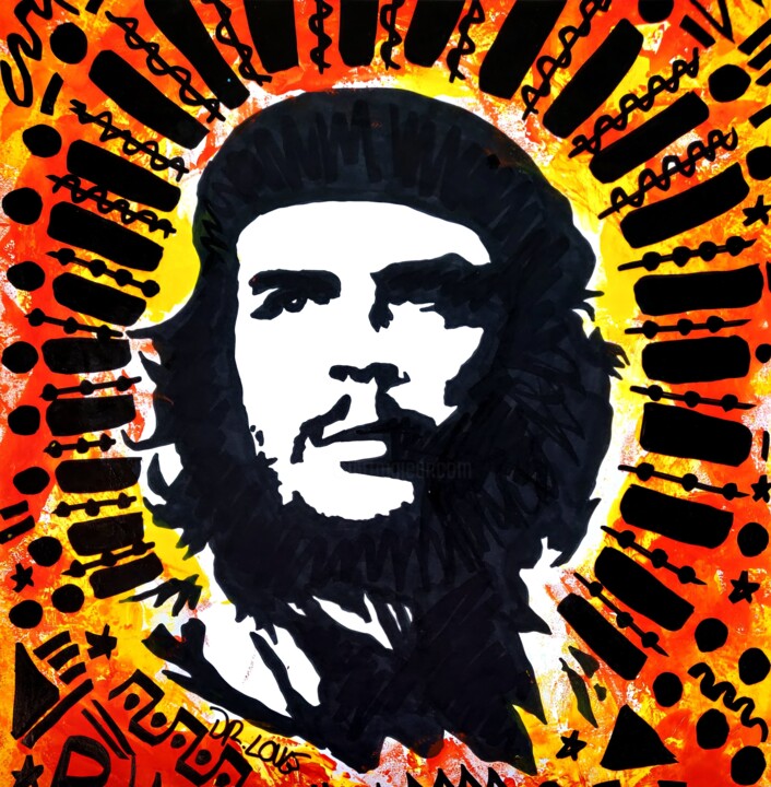 Che Guevara Street Art 绘画, 11.8x11.8 in