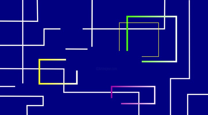 Structural Interference 4 geometric print Arts numériques