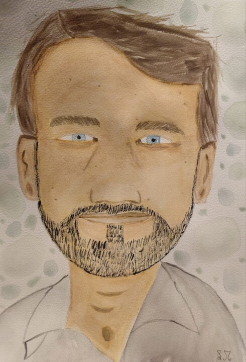 Matthias Schoenaerts Peinture, 11,4x8,3 in