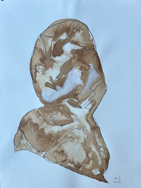 L’écho de la perle 绘画, 12.8x9.8 in