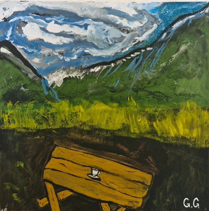 Coffee in the Forgotten Field 绘画, 11.8x7.7 in