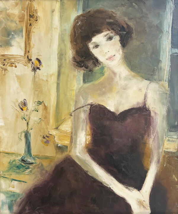 "Yesterday's Silence" Pittura, 33,9x28,4 in