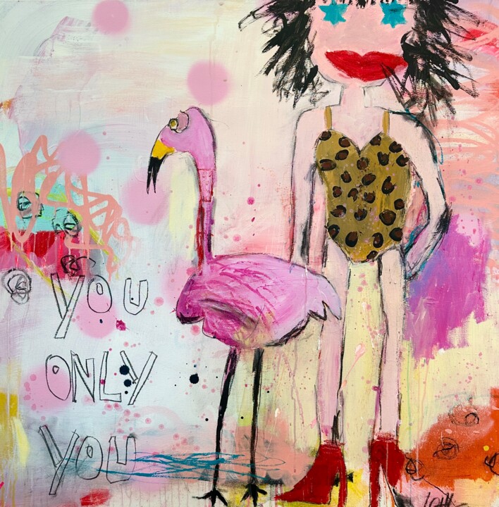 Peinture intitulée "YOU ONLY YOU" par Christiane Lohrig, Œuvre d'art originale, Acrylique