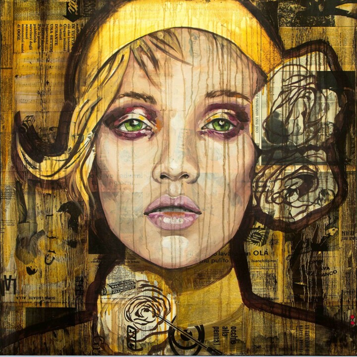 Gaja Lakshmi 绘画, 39.4x39.4 in
