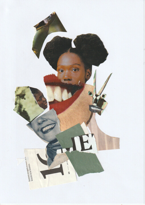 Collages titled "Big smile" by Miss Eclectic, Original Artwork, Collages