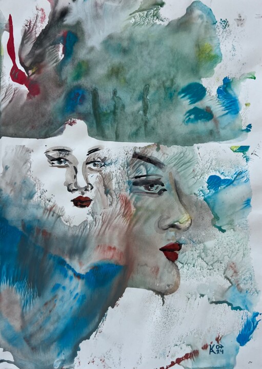Living two lives 绘画, 17x12 in