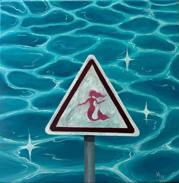 Painting titled "Unknown World" by Alexandra Uryasova, Original Artwork, Acrylic Mounted on Wood Stretcher frame