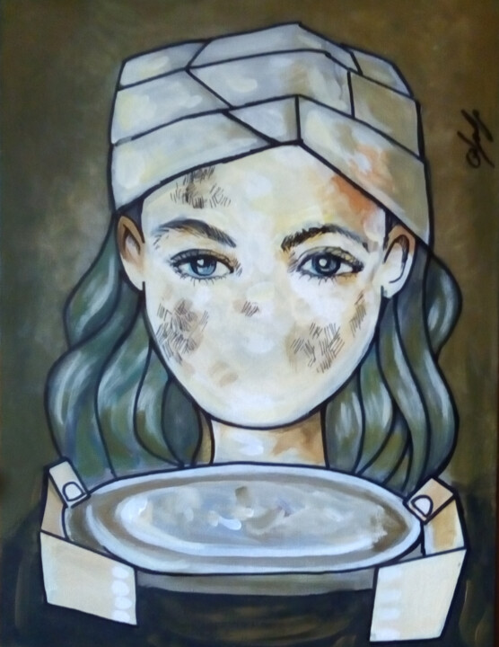 STARVED TO DEATH 绘画, 15.8x11.8 in