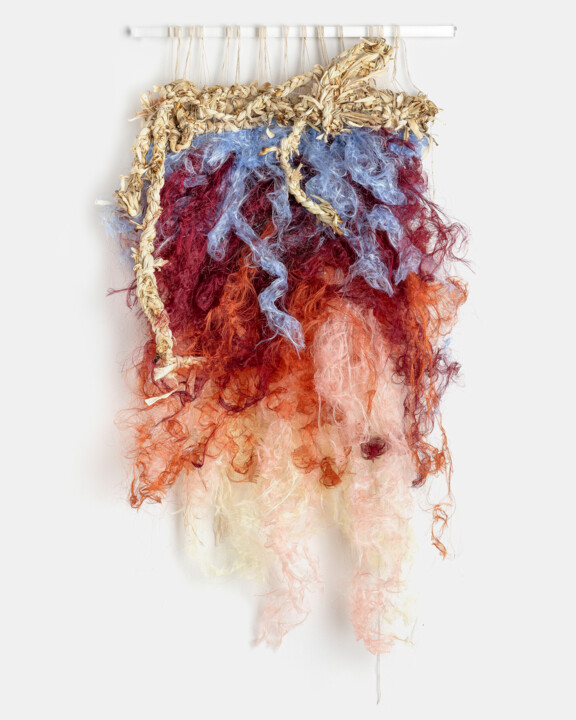 llamas Art textile, 20,9x18,9 in