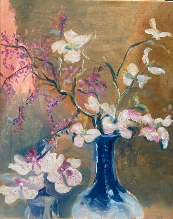 Dogwood Booms in the Afternoon Pittura, 20x16 in