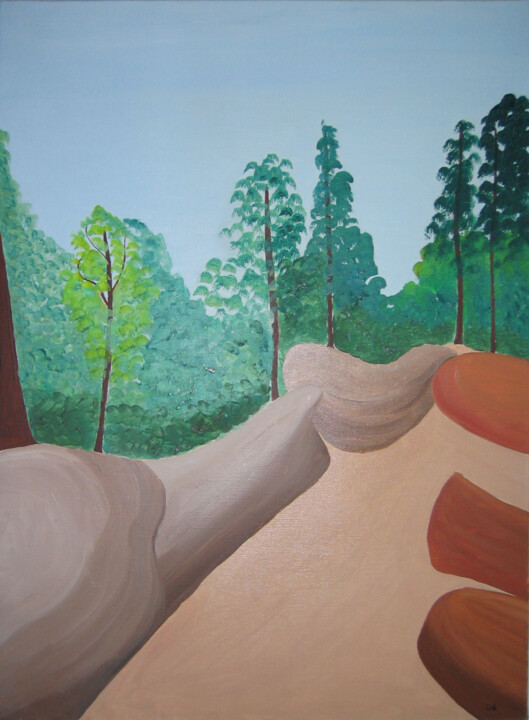 La forêt de Fontainebleau Pittura, 28,7x21,3 in