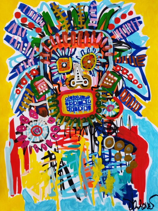 Vision tribale 绘画, 15.8x11.8 in