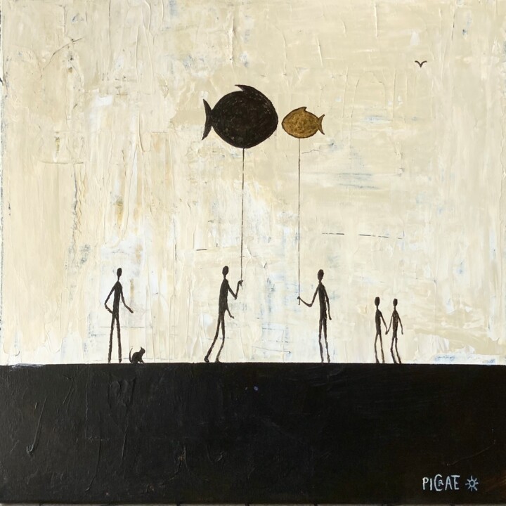 Painting titled "Faut-il Tenir en La…" by Picrate, Original Artwork, Acrylic
