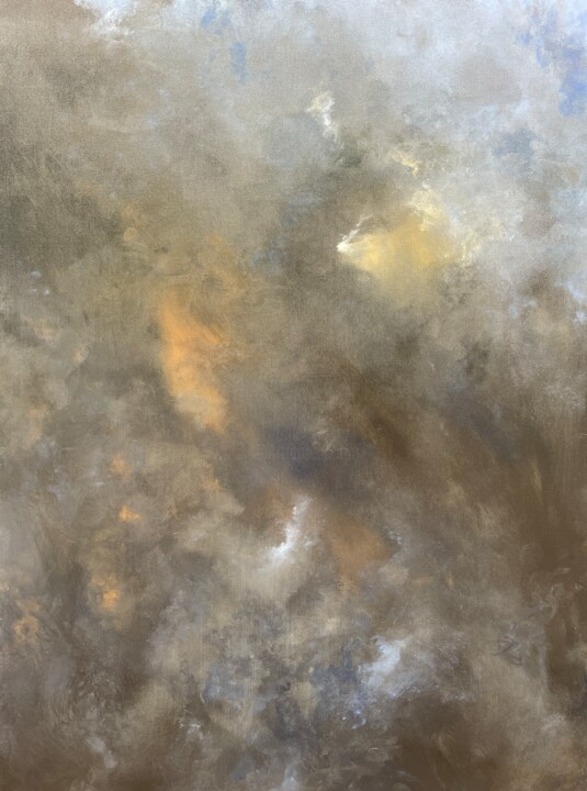绘画 标题为“Fire In The Sky” 由Roger Quesnel, 原创艺术品, 丙烯 安装在木质担架架上