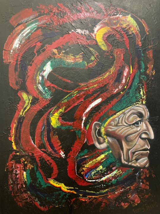 "Custos Spiritus" The one who knows 绘画, 31.5x23.6 in