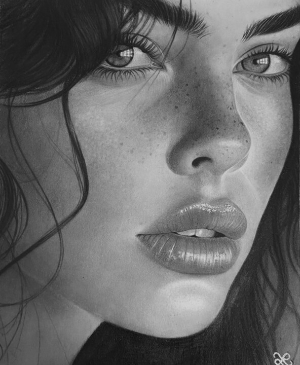 Drawing titled "“Reverie”" by Ruby Monroe, Original Artwork, Pencil