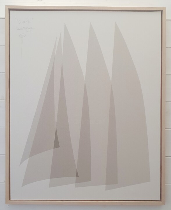 Painting titled ""3 Mats"" by Thomas Turner, Original Artwork, Acrylic Mounted on Wood Panel