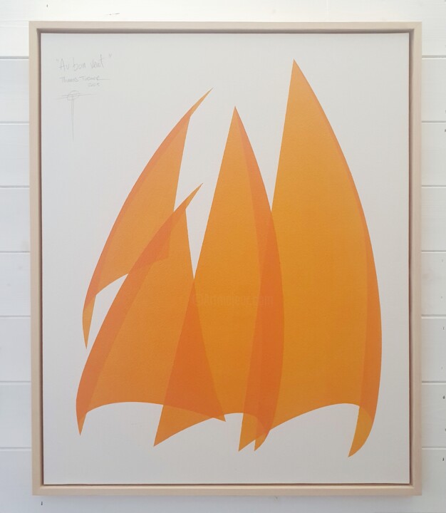 Painting titled "" Au bon vent "" by Thomas Turner, Original Artwork, Acrylic Mounted on Wood Panel