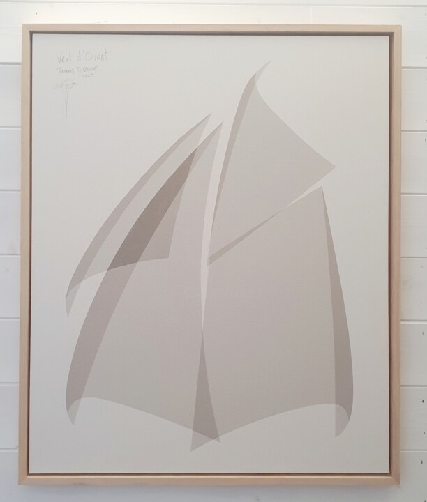 Painting titled "" Vent d'Ouest "" by Thomas Turner, Original Artwork, Acrylic Mounted on Wood Panel