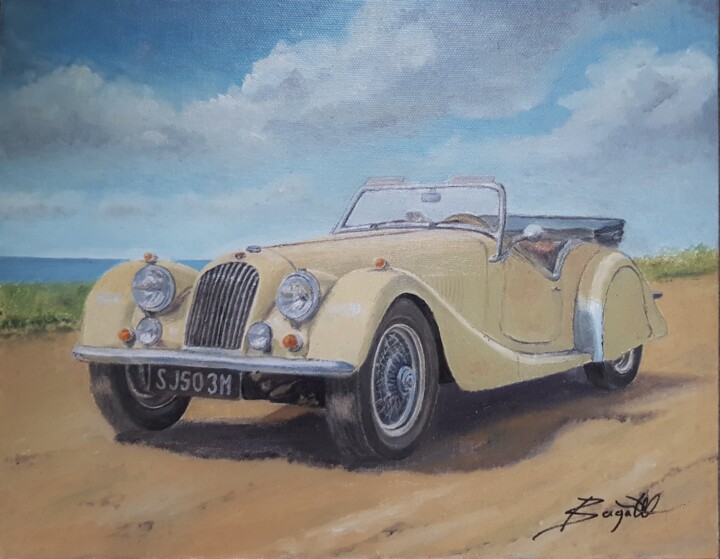 Classic Cars 1960s Morgan Plus Four commission works 绘画, 11x14 in