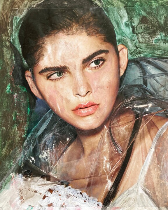 Painting titled "« When the party’s…" by Ananda Eva, Original Artwork, Acrylic Mounted on artwork_cat.