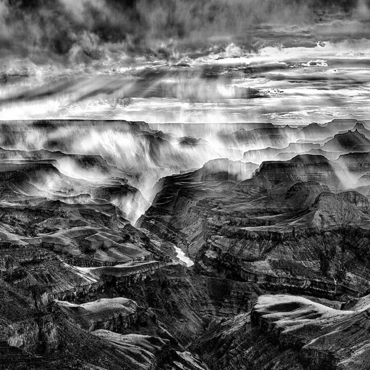 Photography titled "Sacred Earth I B&W" by Philip Richard, Original Artwork, Non Manipulated Photography Mounted on Aluminium