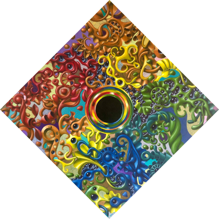 "Black hole" başlıklı Tablo Anna Pikos tarafından, Orijinal sanat, Petrol Ahşap Sedye çerçevesi üzerine monte edilmiş