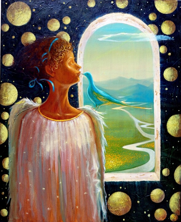 My Space . 绘画, 22.1x17.7 in