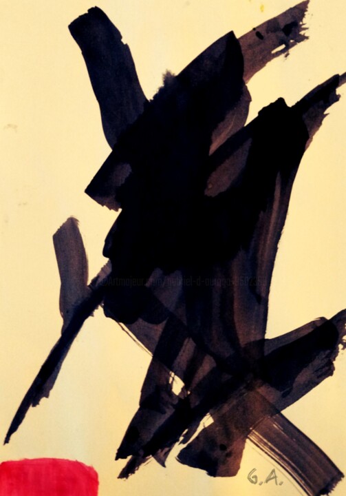 Abstraction Zen Inspirée du Kanji 永 (Éternité)" Dijital Sanat