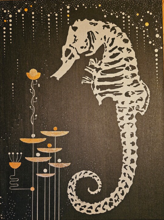 The Still Rider 绘画, 27.6x15.8 in