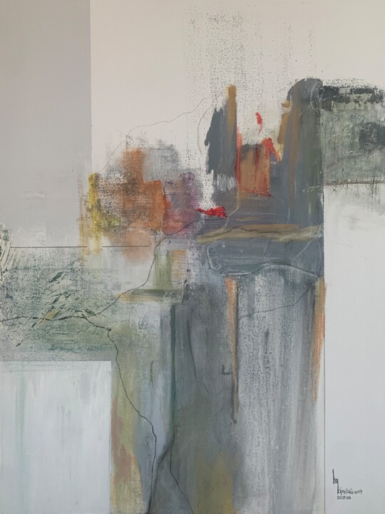 "En Cascada" 绘画, 31.5x23.6 in