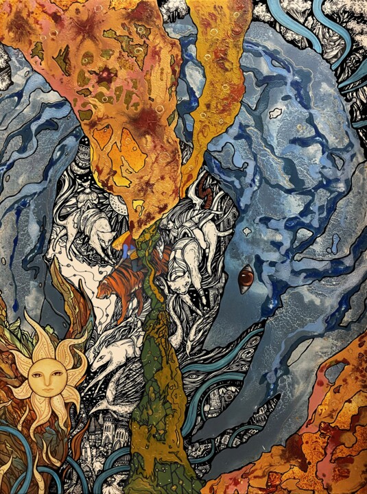 Journey Painting, 47.2x35.4 in
