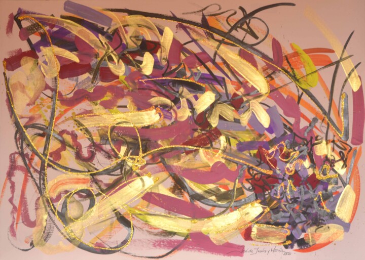 Fuego Abrazador 绘画, 19.7x27.6 in