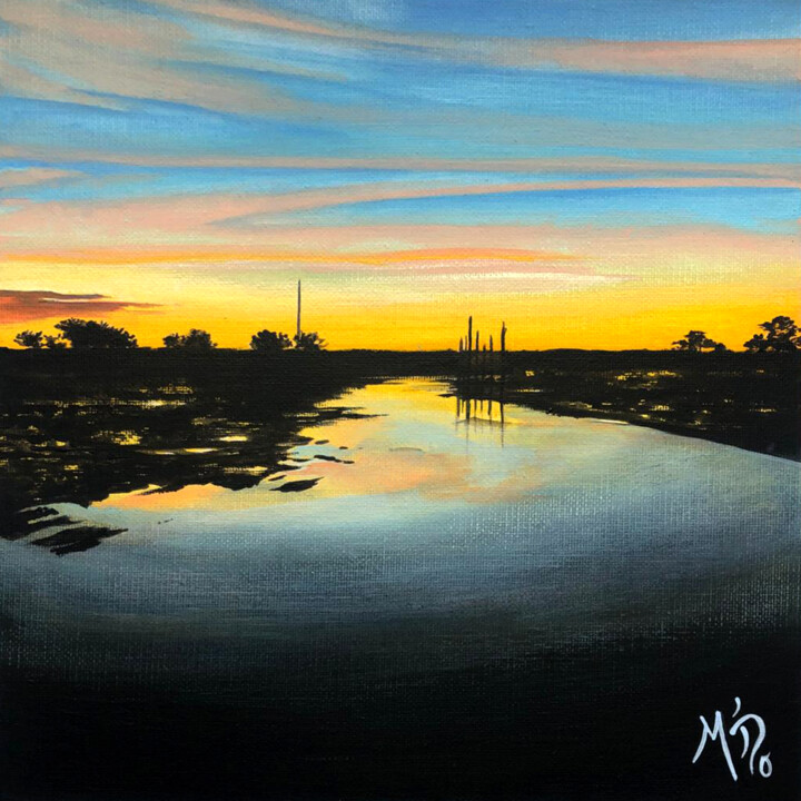 Le jour se lève 绘画, 9.8x9.8 in