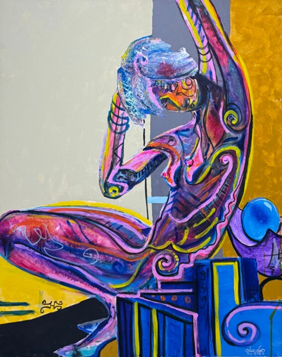 Labyrinth of Femininity 绘画, 39.4x31.5 in
