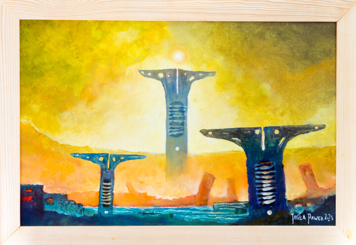 "Nibiru II" 绘画, 15.8x23.6 in