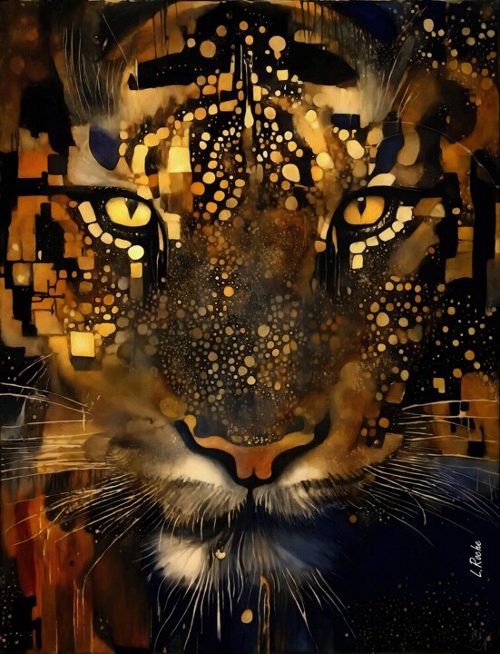 Painting titled "FUERZA 25" by L.Roche, Original Artwork, Acrylic Mounted on Other rigid panel