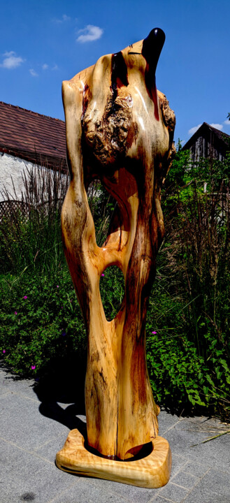 Skulptur mit dem Titel "Non-Conceptual Form…" von Flos, Original-Kunstwerk, Holz