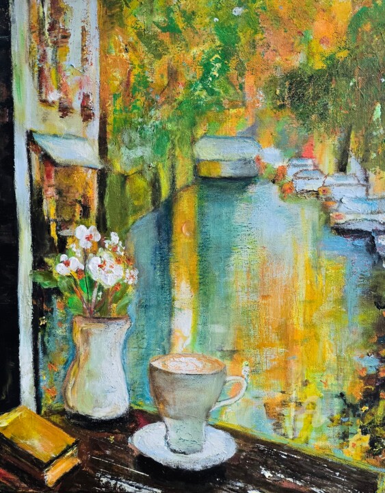 Obraz akrylowy pt. Cappuccino, 40x50x2 cm 绘画, 19.7x15.8 in