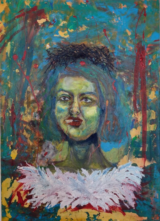 Earth Sync Transmission: 1942 Pittura, 27,6x19,7 in