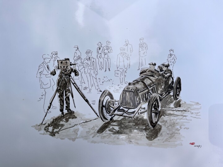 Dessin intitulée "Exhibition" par Bdv, Œuvre d'art originale, Encre