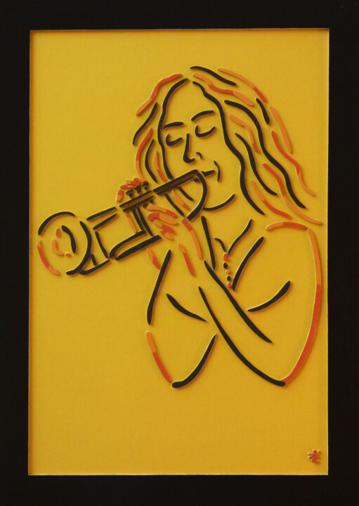 La Trompettiste Schilderij, 23,6x15,8 in