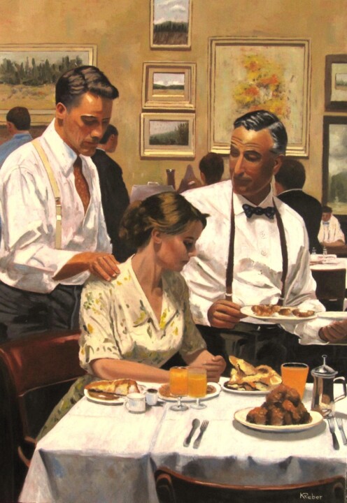 Malerei mit dem Titel "Emotion" von Karol Reber, Original-Kunstwerk, Öl Auf Holzplatte montiert