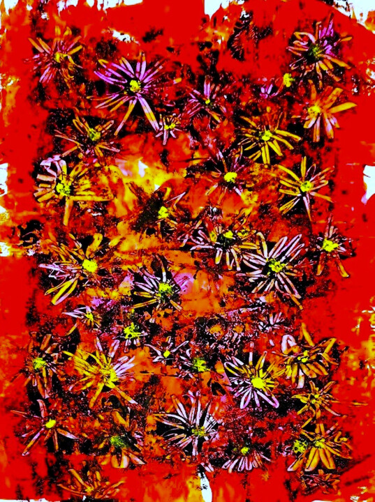 绘画 标题为“FLORES 2” 由Chachagrafitero, 原创艺术品, 丙烯