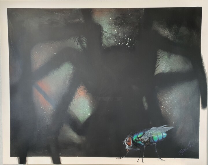 "Catch me, if you web" 绘画, 31.5x39.4 in