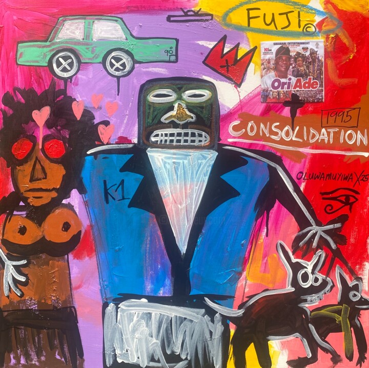 Bobo no go die unless toh ba darugbo 绘画, 30x30 in