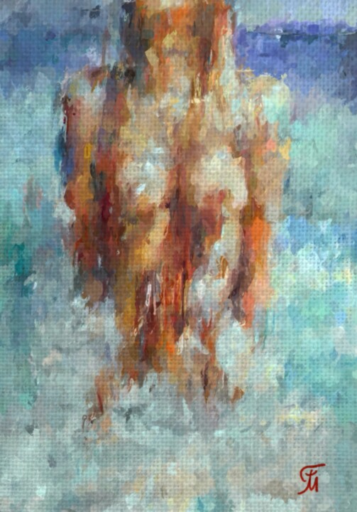 Painting titled "The Rebirth of Aphr…" by Marina Fedorova, Original Artwork, Acrylic
