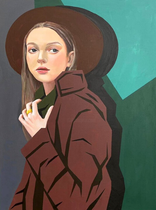 Meeting 绘画, 31.5x23.6 in