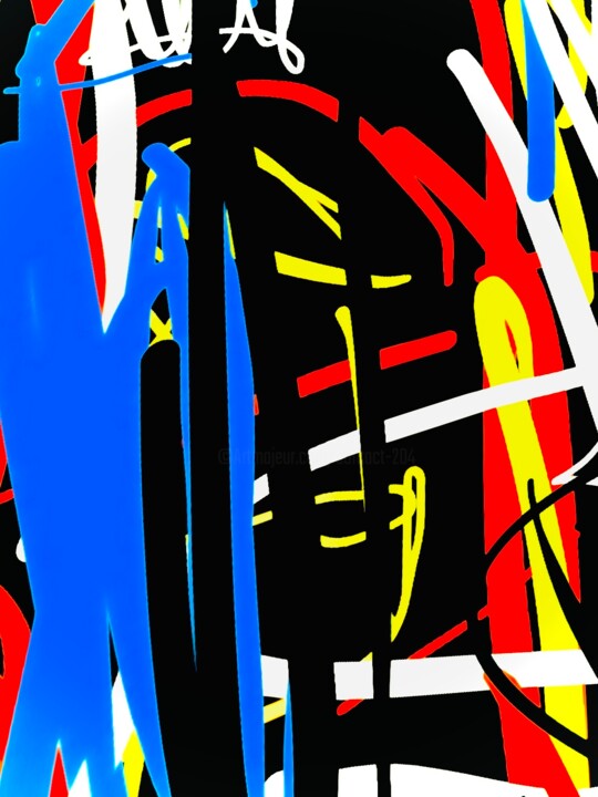 Painting titled "Techno 444" by Greg Powell, Original Artwork, Marker